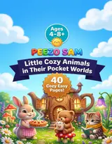 Little Cozy Animals in Their Pocket Worlds: Coloring Book for Fun and Engaging Artwork