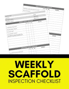 Weekly Scaffold Inspection Checklist ler e baixar
